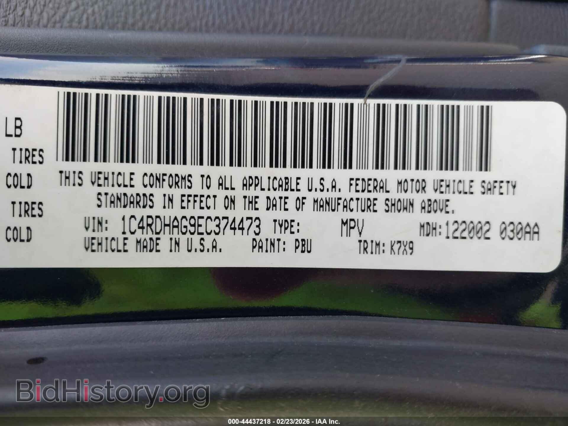 2014 DODGE DURANGO - VIN: 1C4RDHAG9EC374473 - Фото 9