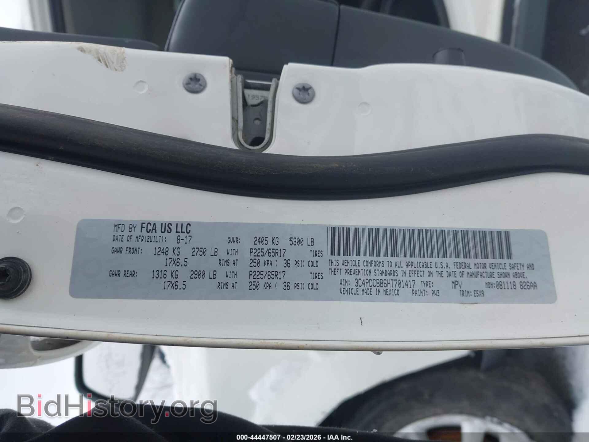 2017 DODGE JOURNEY - VIN: 3C4PDCBB6HT701417 - Фото 9