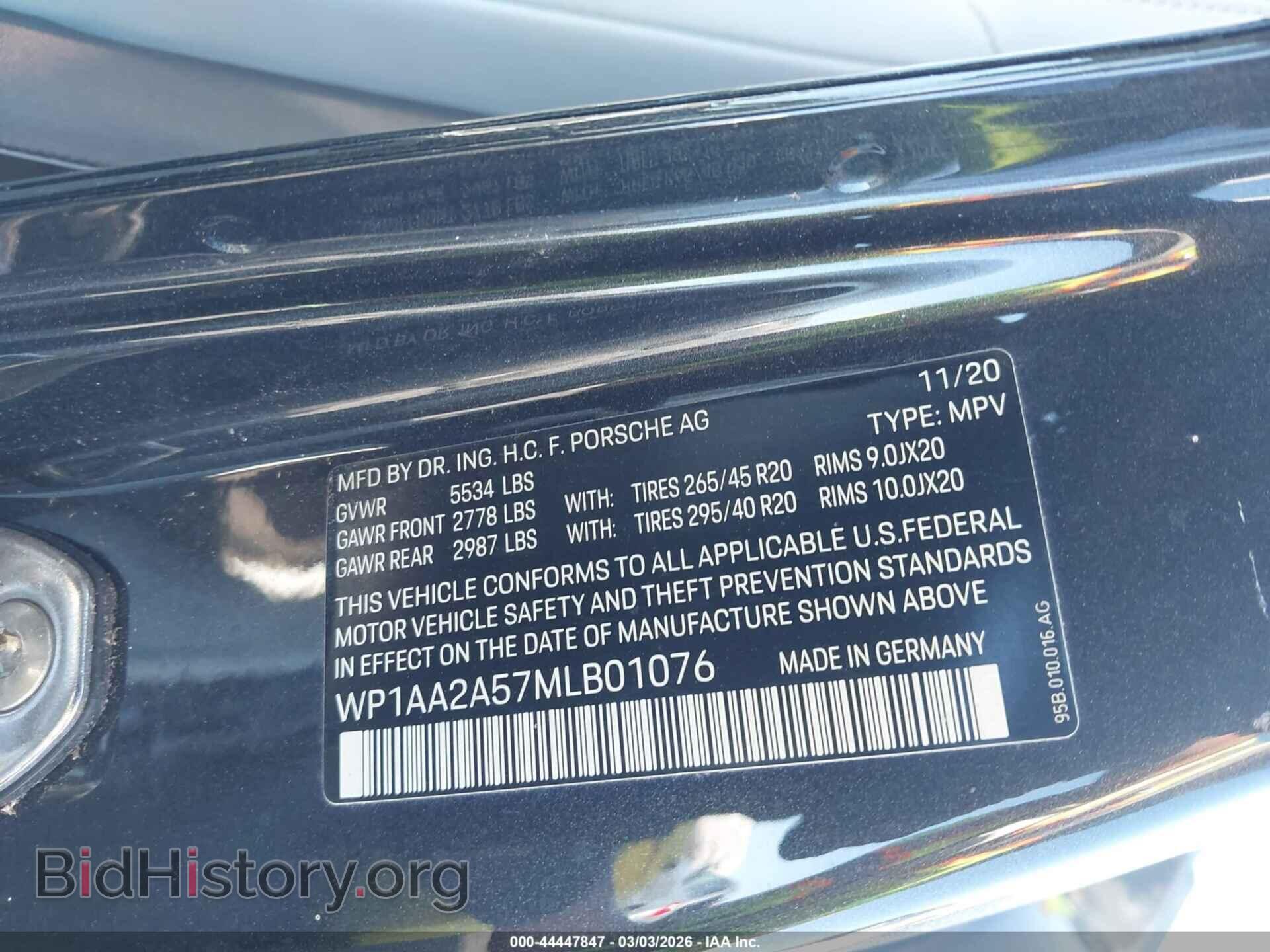 2021 PORSCHE MACAN - VIN: WP1AA2A57MLB01076 - Photo 9