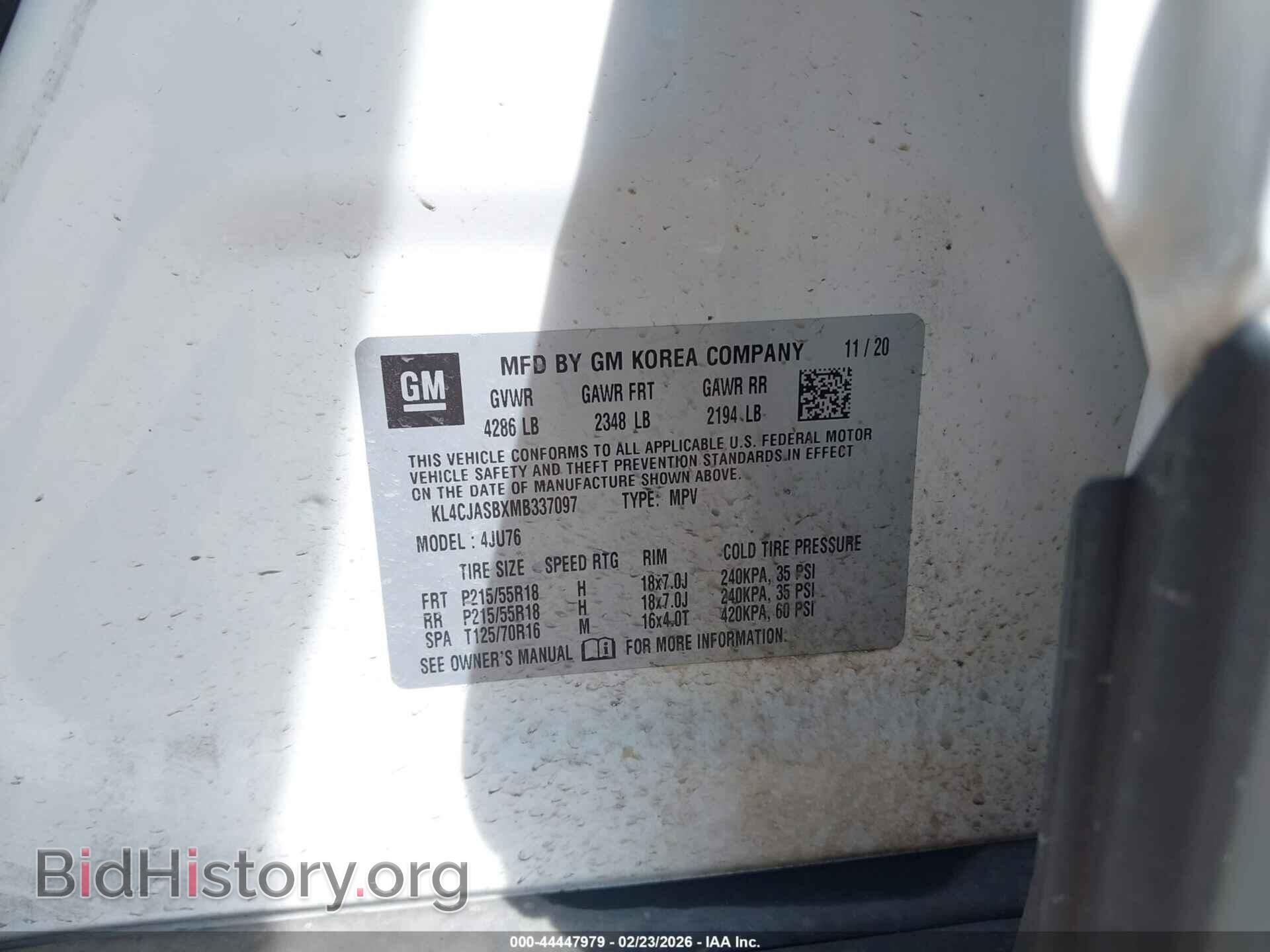 2021 BUICK ENCORE - VIN: KL4CJASBXMB337097 - Фото 9