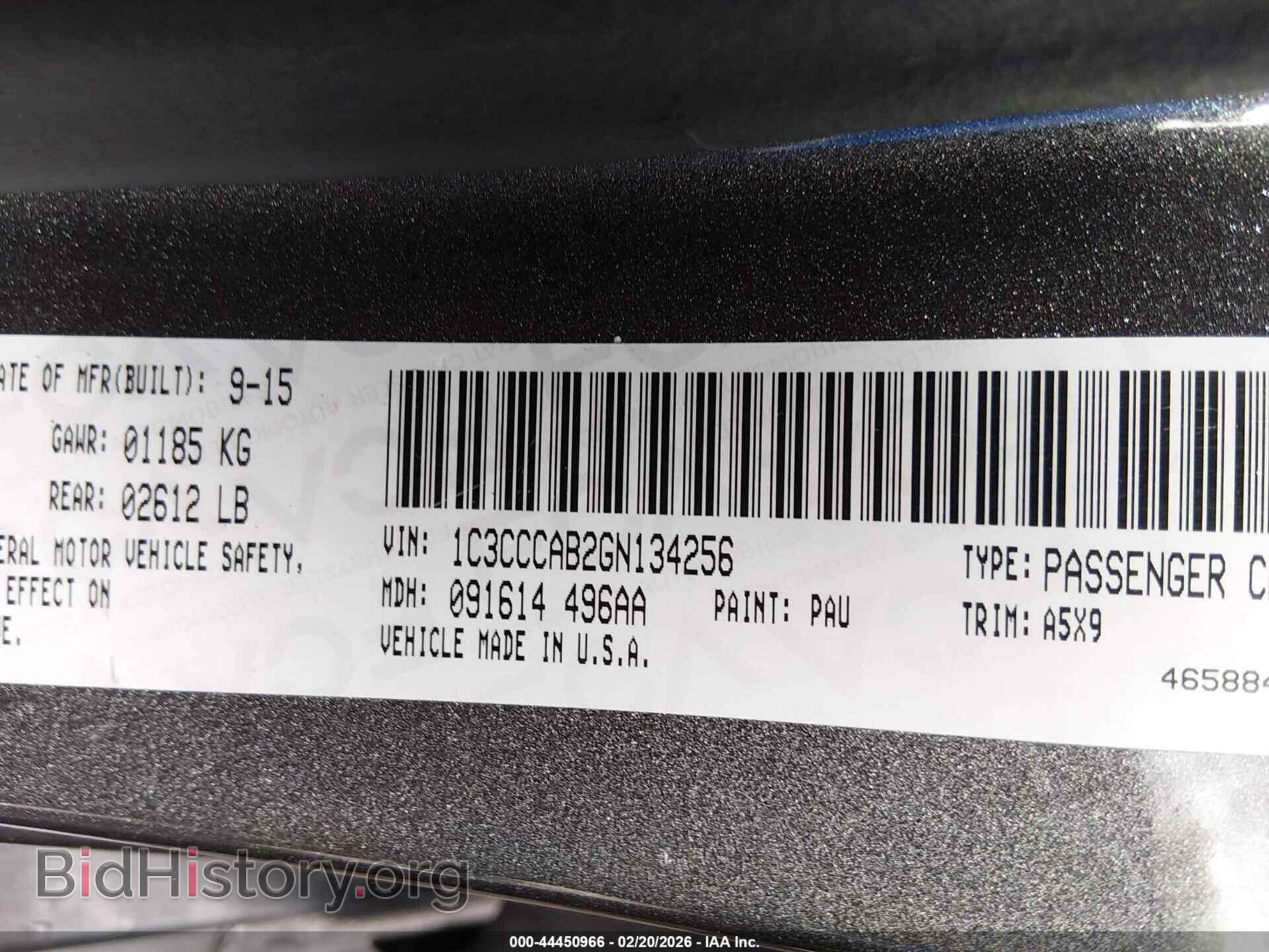 2016 CHRYSLER 200 - VIN: 1C3CCCAB2GN134256 - Фото 9