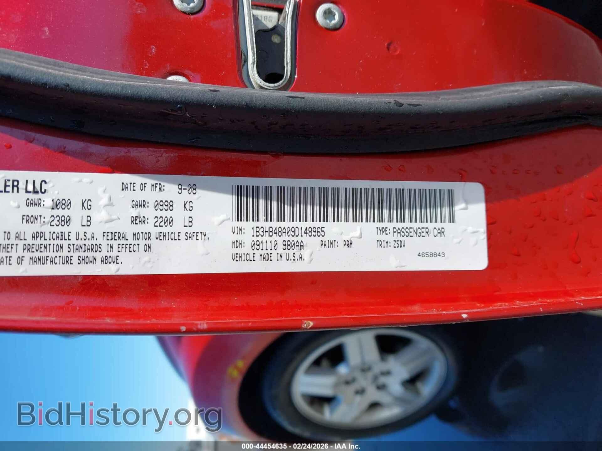 2009 DODGE CALIBER - VIN: 1B3HB48A09D148965 - Photo 9