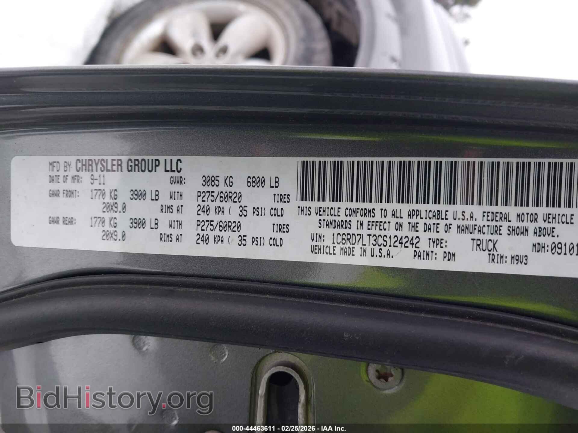 2012 RAM 1500 - VIN: 1C6RD7LT3CS124242 - Фото 9