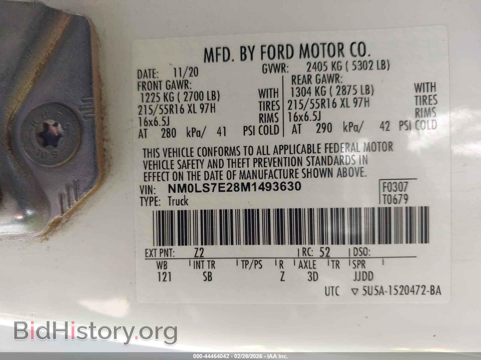 2021 FORD TRANSIT CONNECT - VIN: NM0LS7E28M1493630 - Photo 9