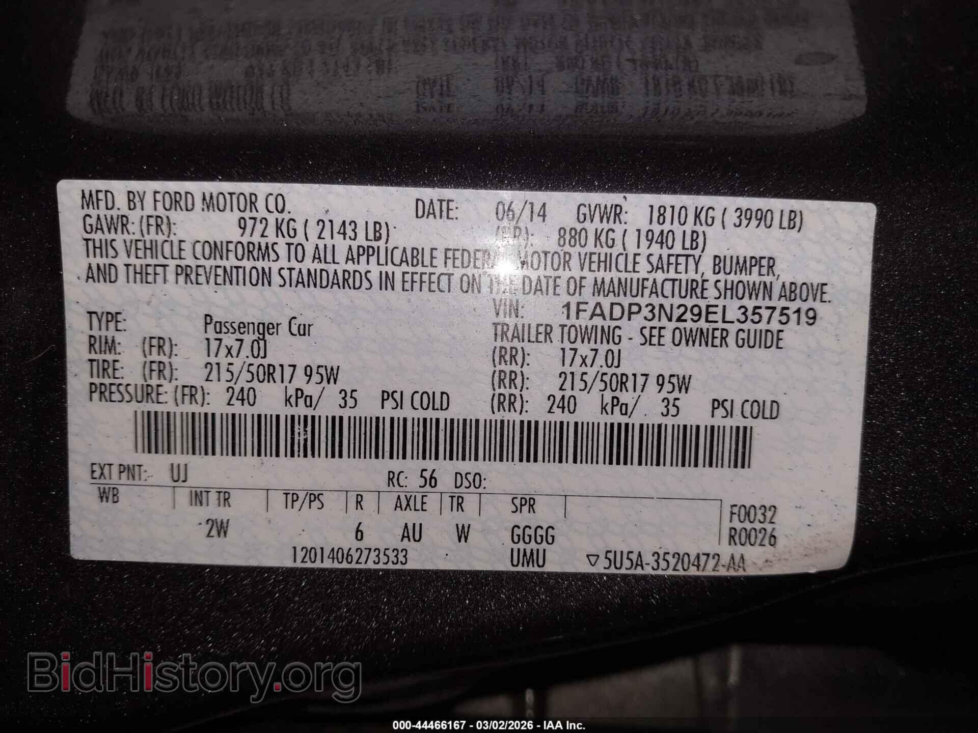 2014 FORD FOCUS - VIN: 1FADP3N29EL357519 - Photo 9