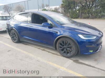 2023 Tesla MODEL X Dual Motor All-Wheel Drive/Standard Range, синий — VIN 7SAXCAE5XPF377952, IAAI