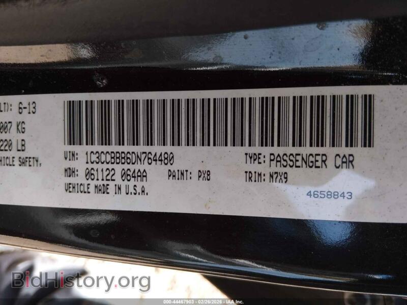 2013 Chrysler 200 (VIN 1C3CCBBB6DN764480) — photo 9 of 11