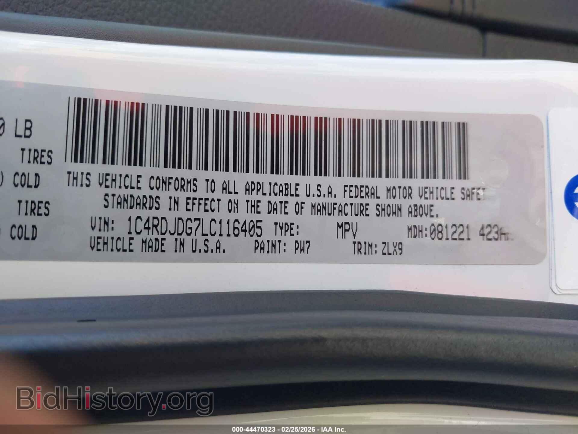 2020 DODGE DURANGO - VIN: 1C4RDJDG7LC116405 - Фото 9