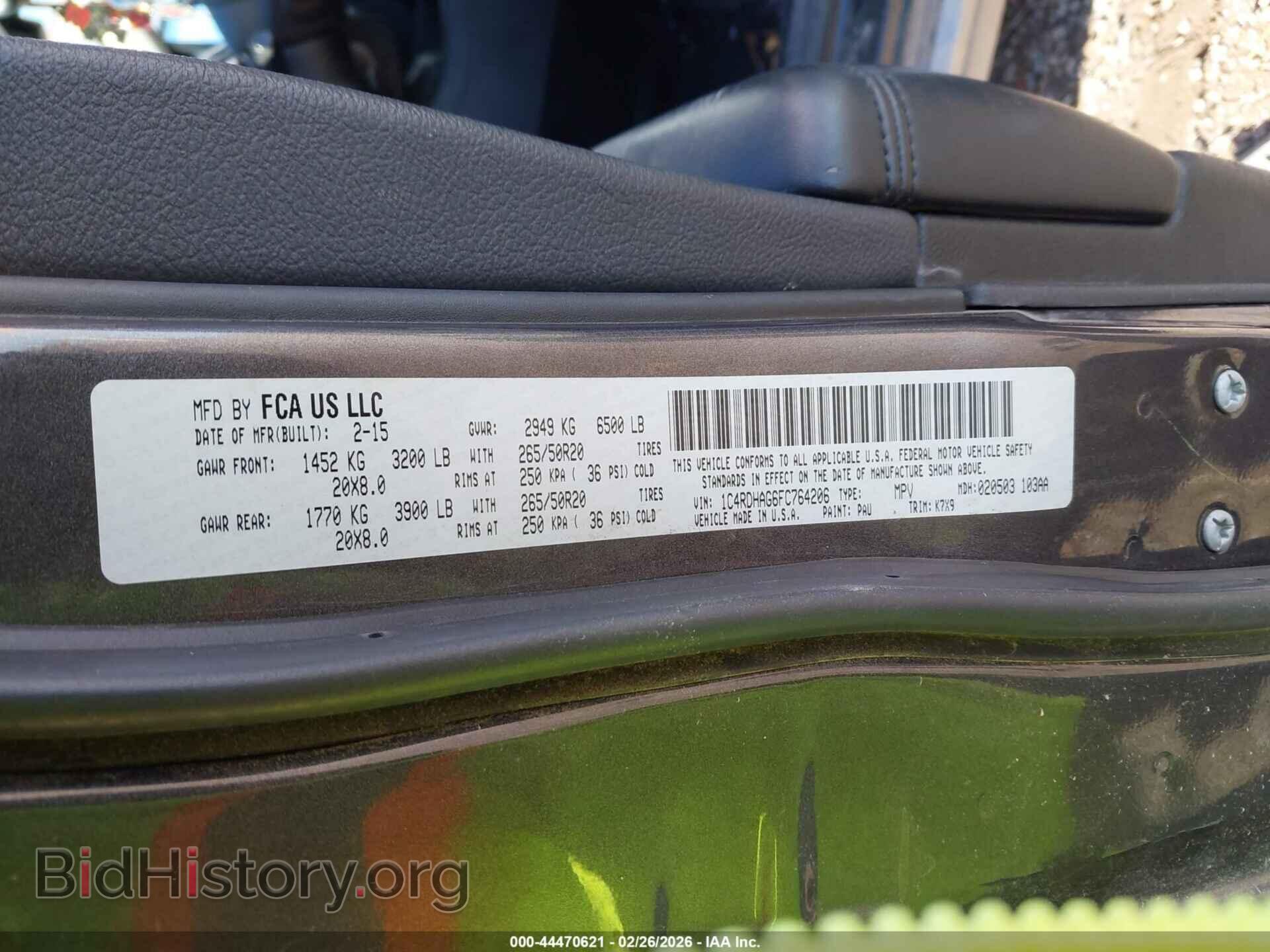2015 DODGE DURANGO - VIN: 1C4RDHAG6FC764206 - Photo 9