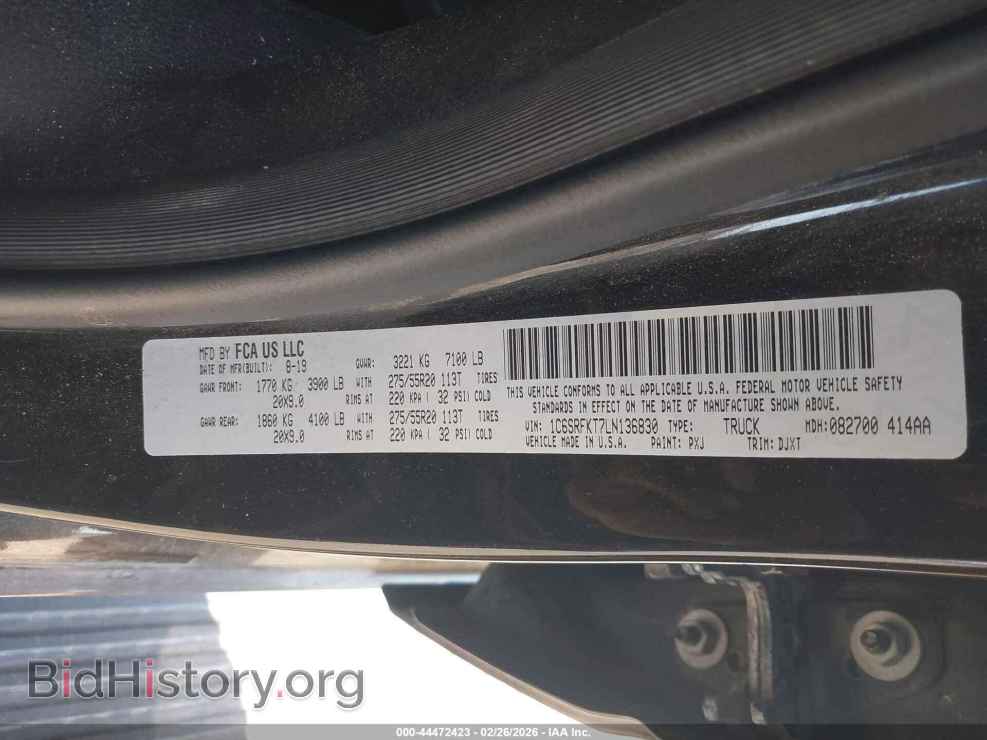 2020 RAM 1500 - VIN: 1C6SRFKT7LN136830 - Фото 9
