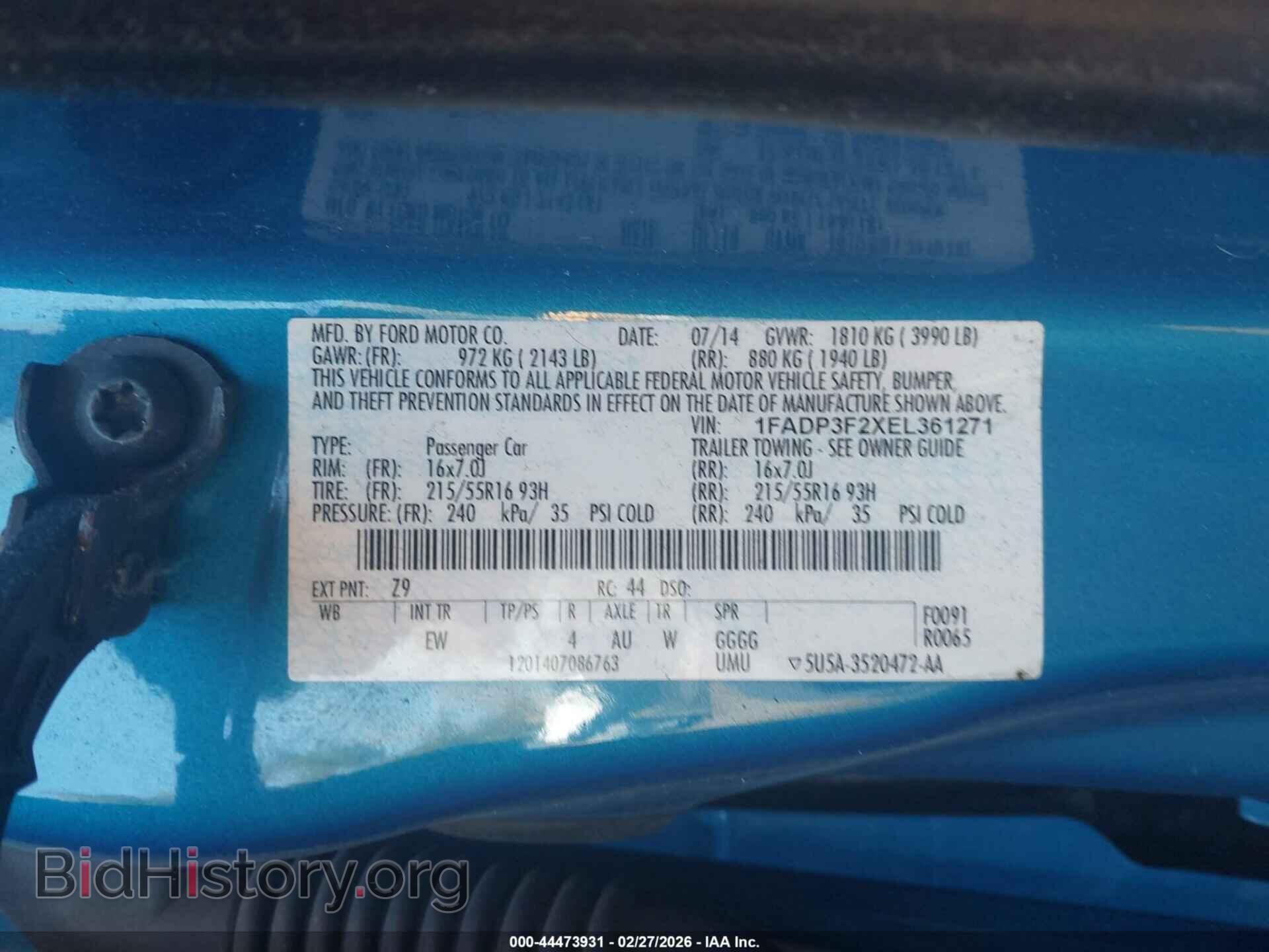 2014 FORD FOCUS - VIN: 1FADP3F2XEL361271 - Photo 9