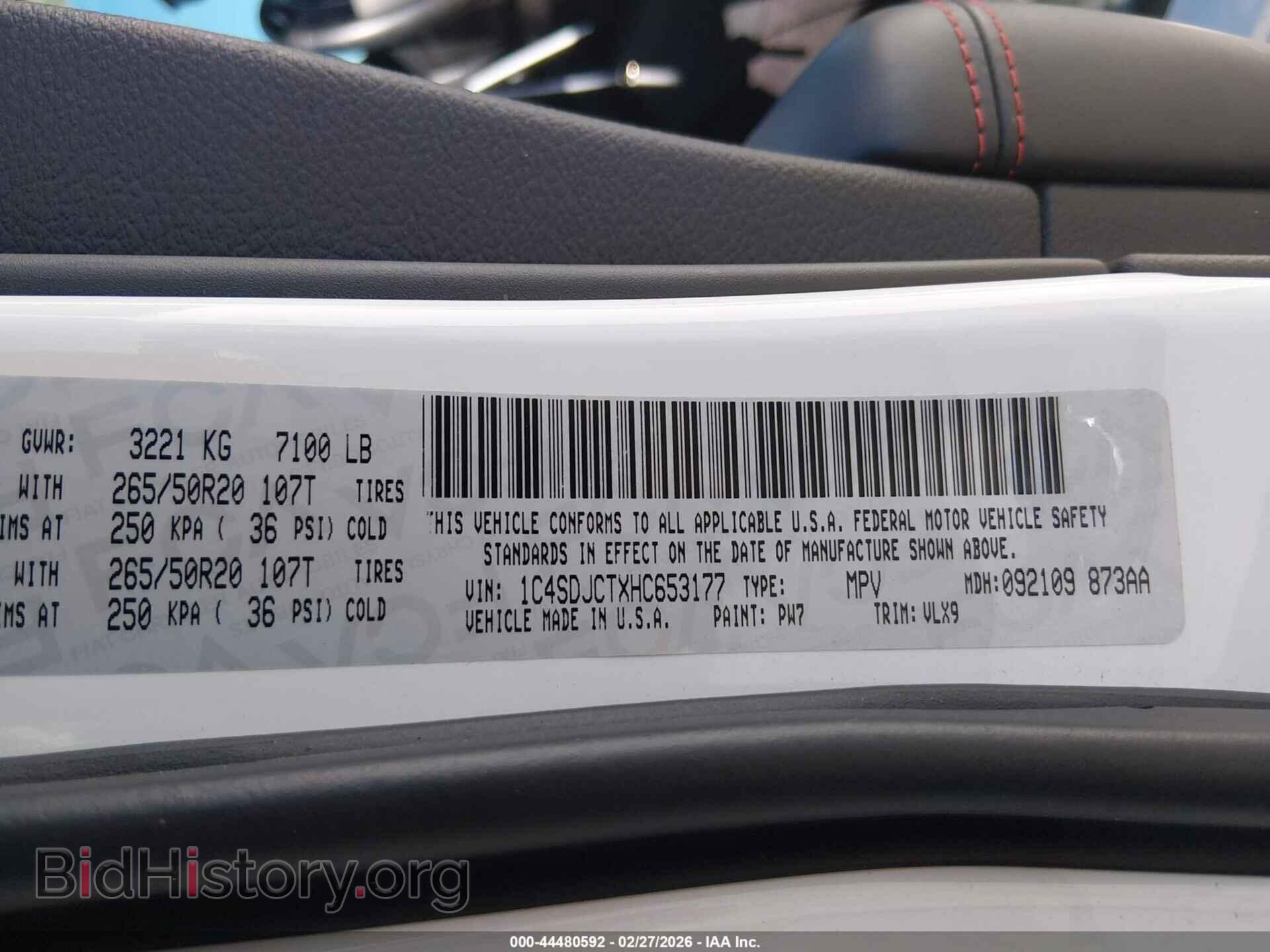 2017 DODGE DURANGO - VIN: 1C4SDJCTXHC653177 - Photo 9