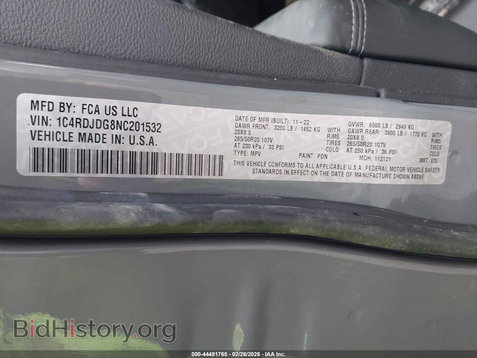 2022 DODGE DURANGO - VIN: 1C4RDJDG8NC201532 - Photo 9