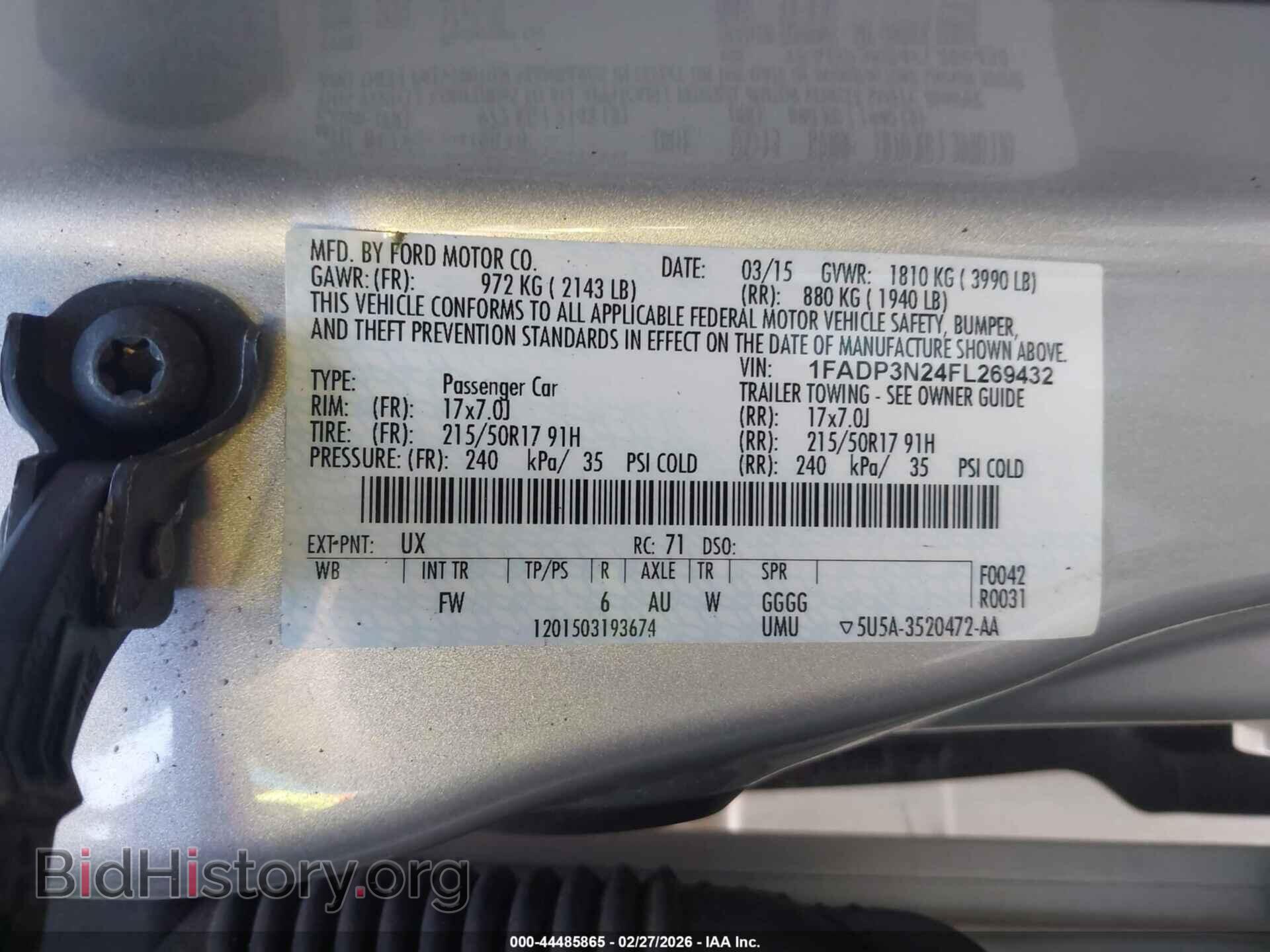 2015 FORD FOCUS - VIN: 1FADP3N24FL269432 - Photo 9