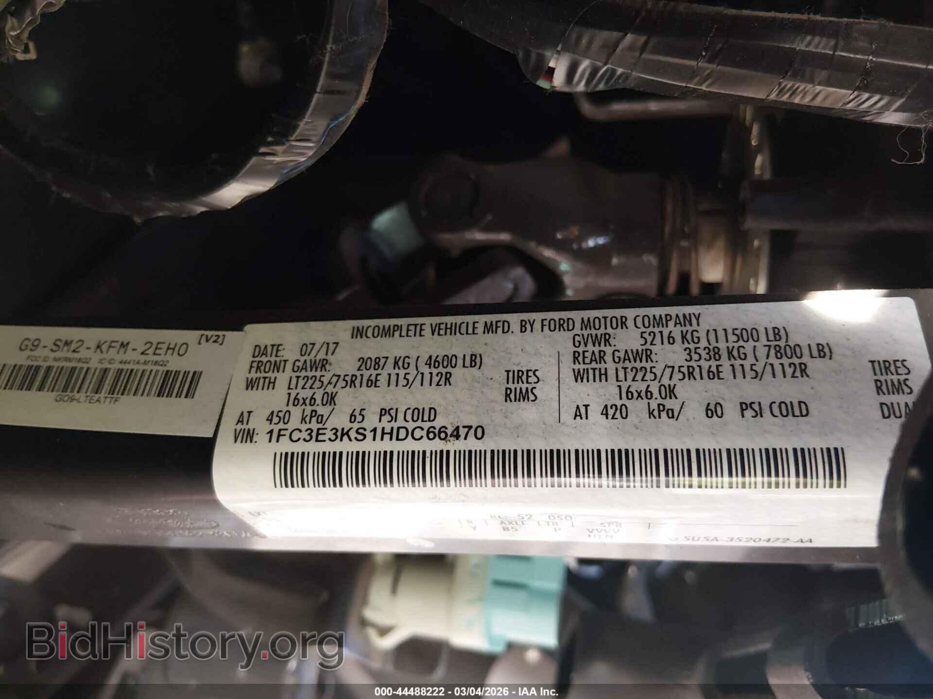 2017 FORD E-350 STRIPPED - VIN: 1FC3E3KS1HDC66470 - Photo 9