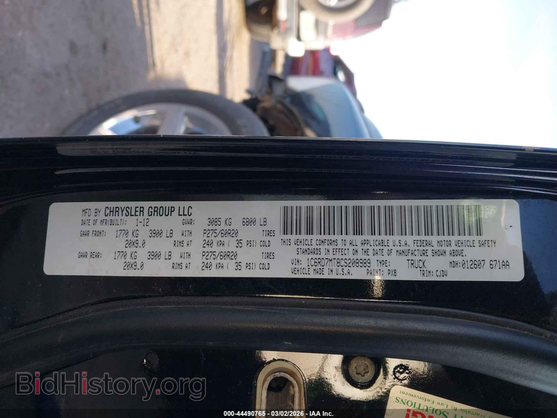 2012 RAM 1500 - VIN: 1C6RD7MT8CS208989 - Фото 9