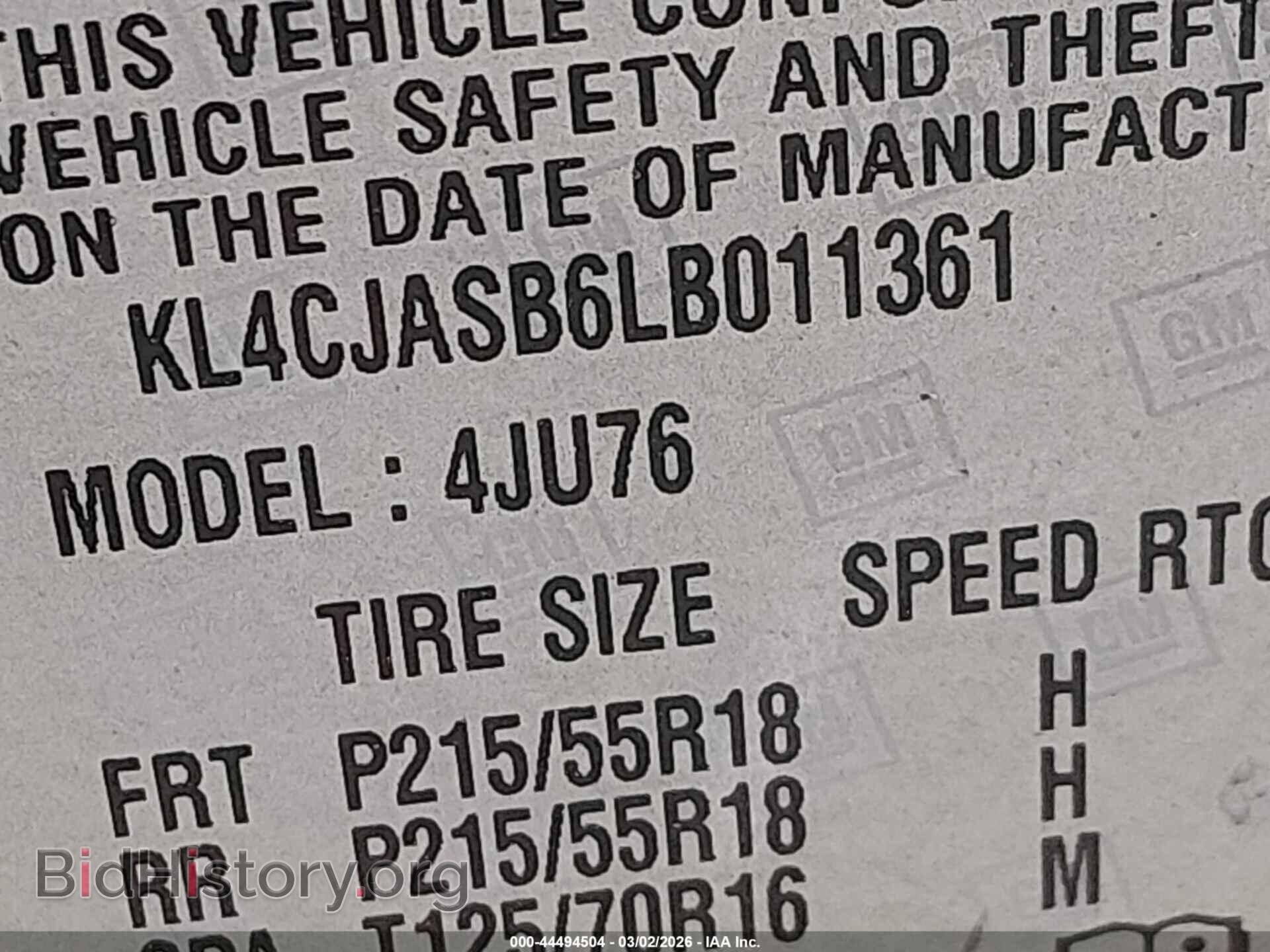 2020 BUICK ENCORE - VIN: KL4CJASB6LB011361 - Фото 9