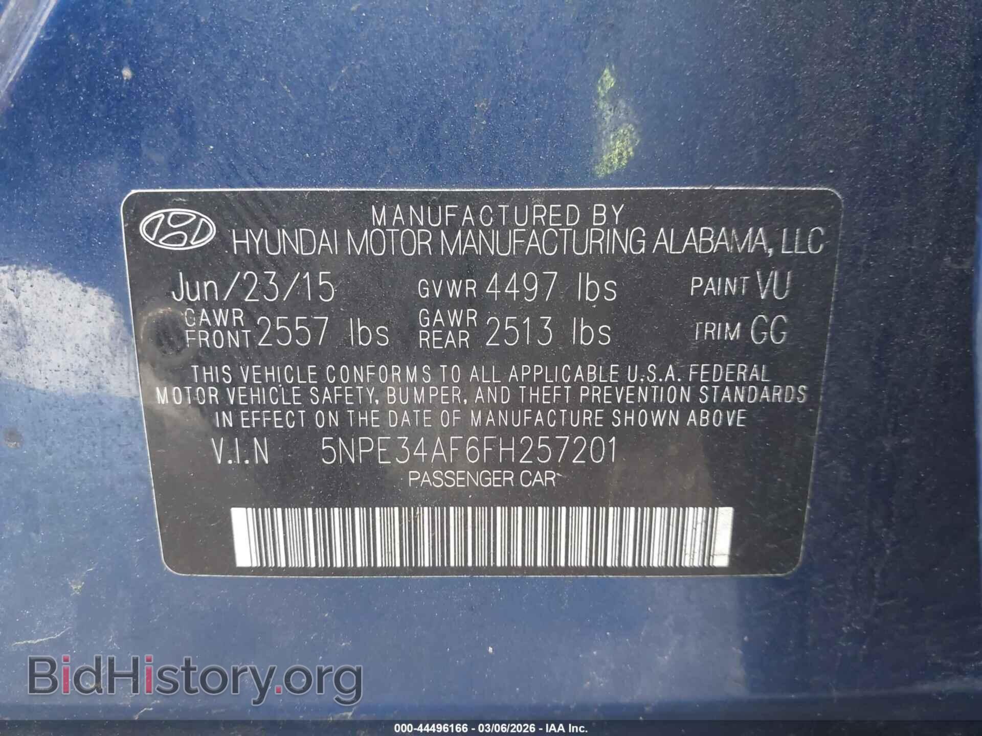 2015 HYUNDAI SONATA - VIN: 5NPE34AF6FH257201 - Фото 9