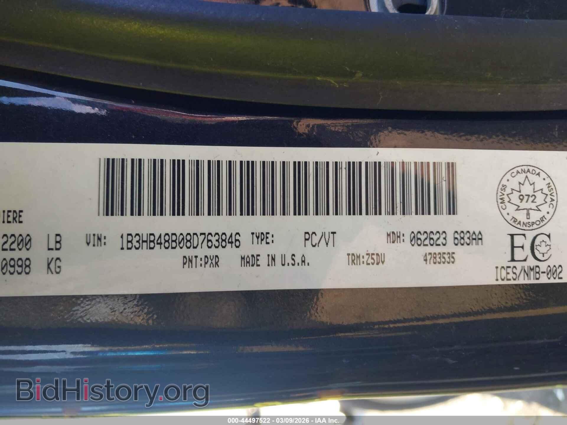 2008 DODGE CALIBER - VIN: 1B3HB48B08D763846 - Photo 9