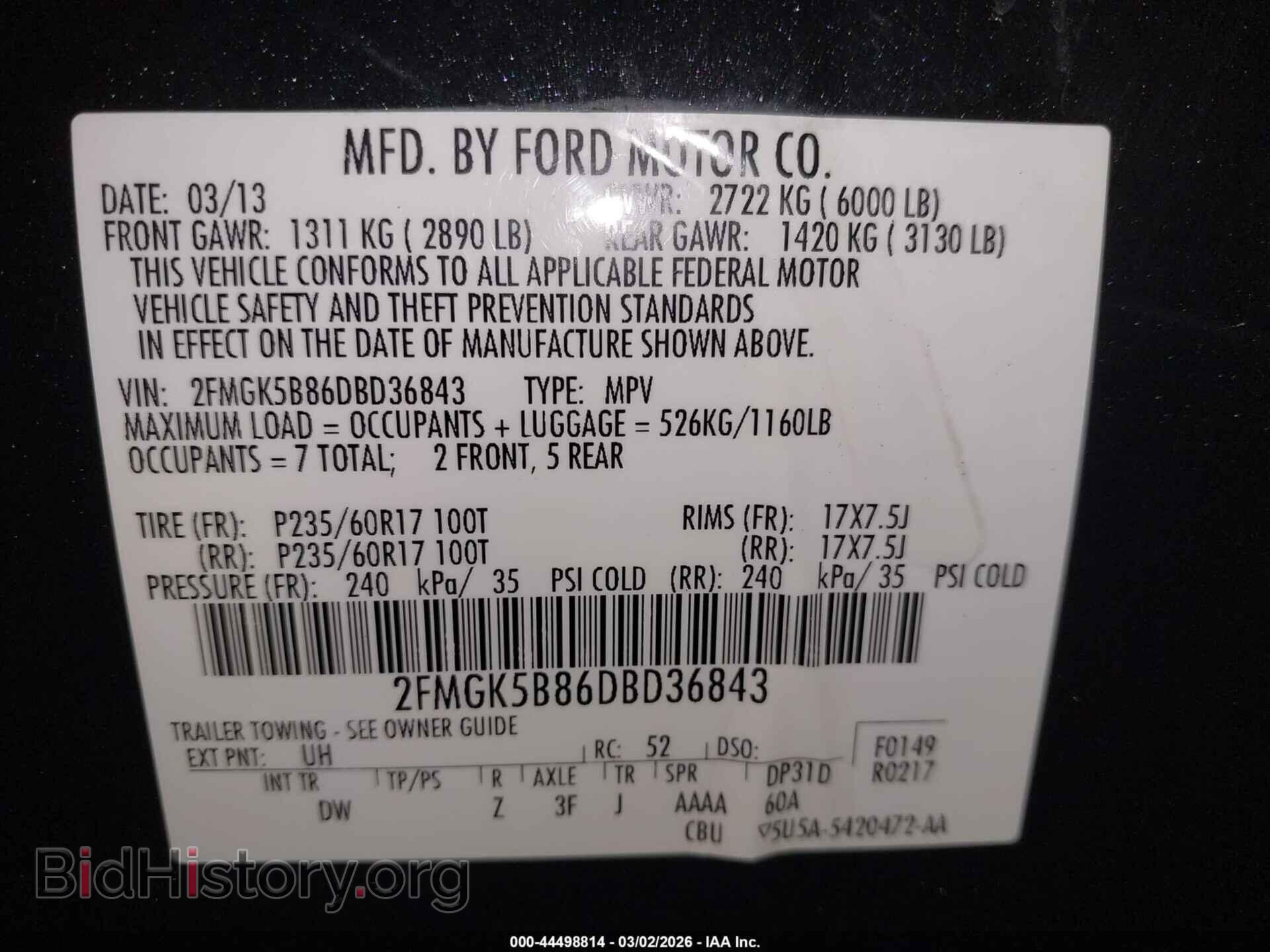 2013 FORD FLEX - VIN: 2FMGK5B86DBD36843 - Photo 9