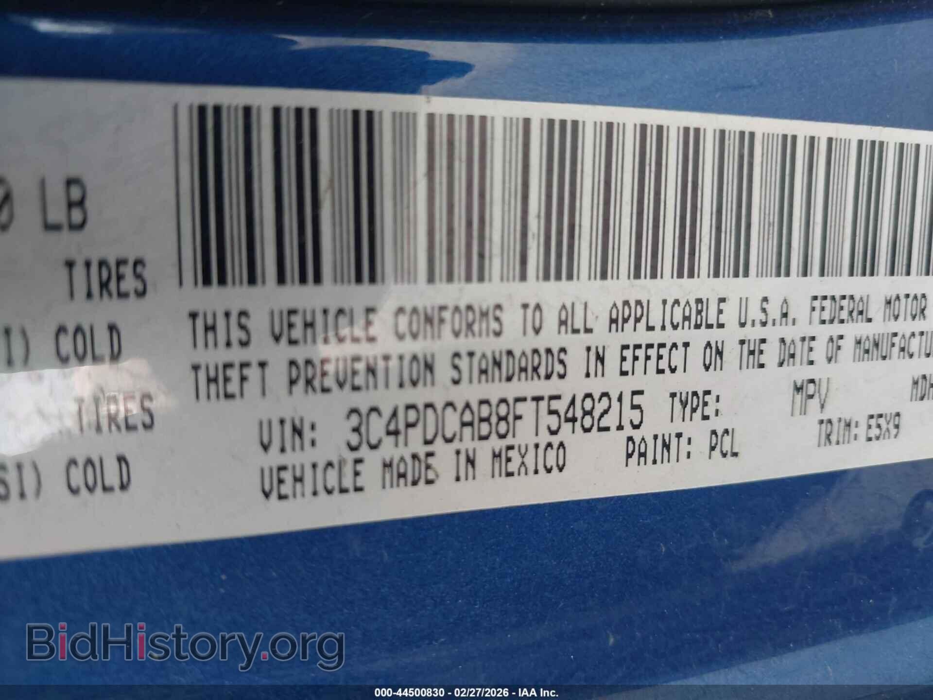 2015 DODGE JOURNEY - VIN: 3C4PDCAB8FT548215 - Фото 9