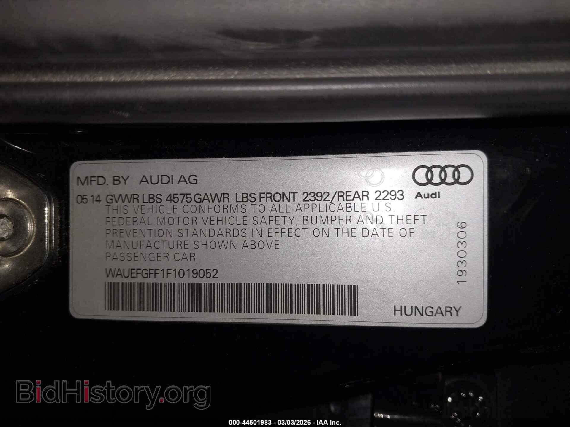 2015 AUDI A3 - VIN: WAUEFGFF1F1019052 - Фото 9