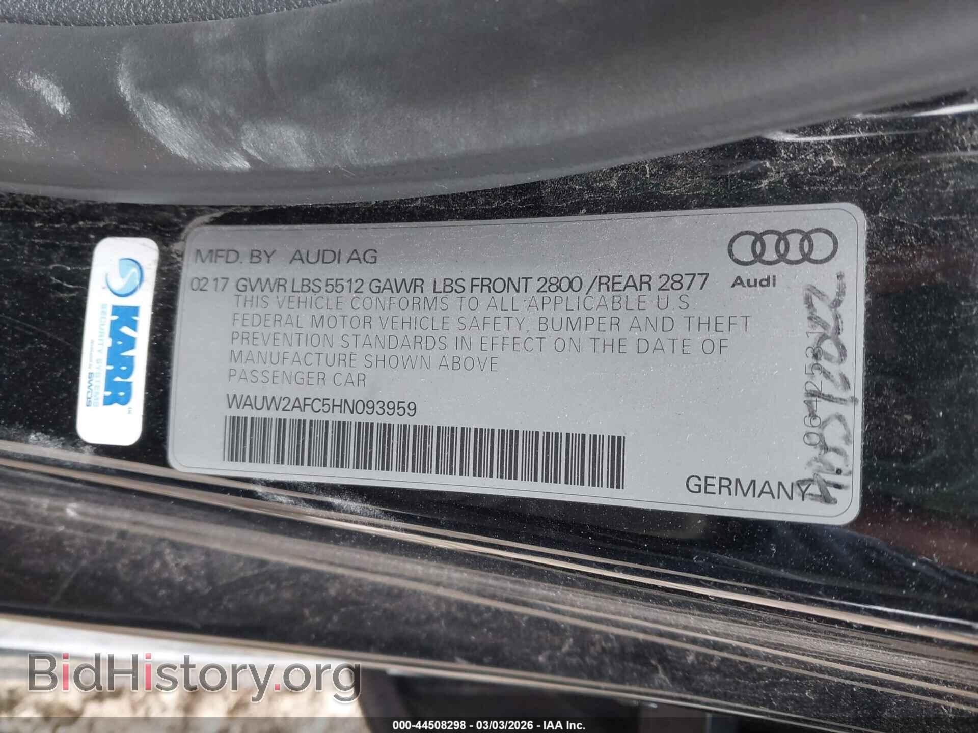 2017 AUDI A7 - VIN: WAUW2AFC5HN093959 - Photo 9