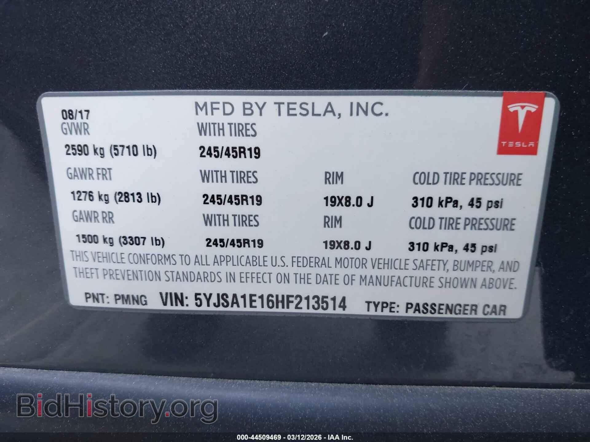 2017 TESLA MODEL S - VIN: 5YJSA1E16HF213514 - Photo 9