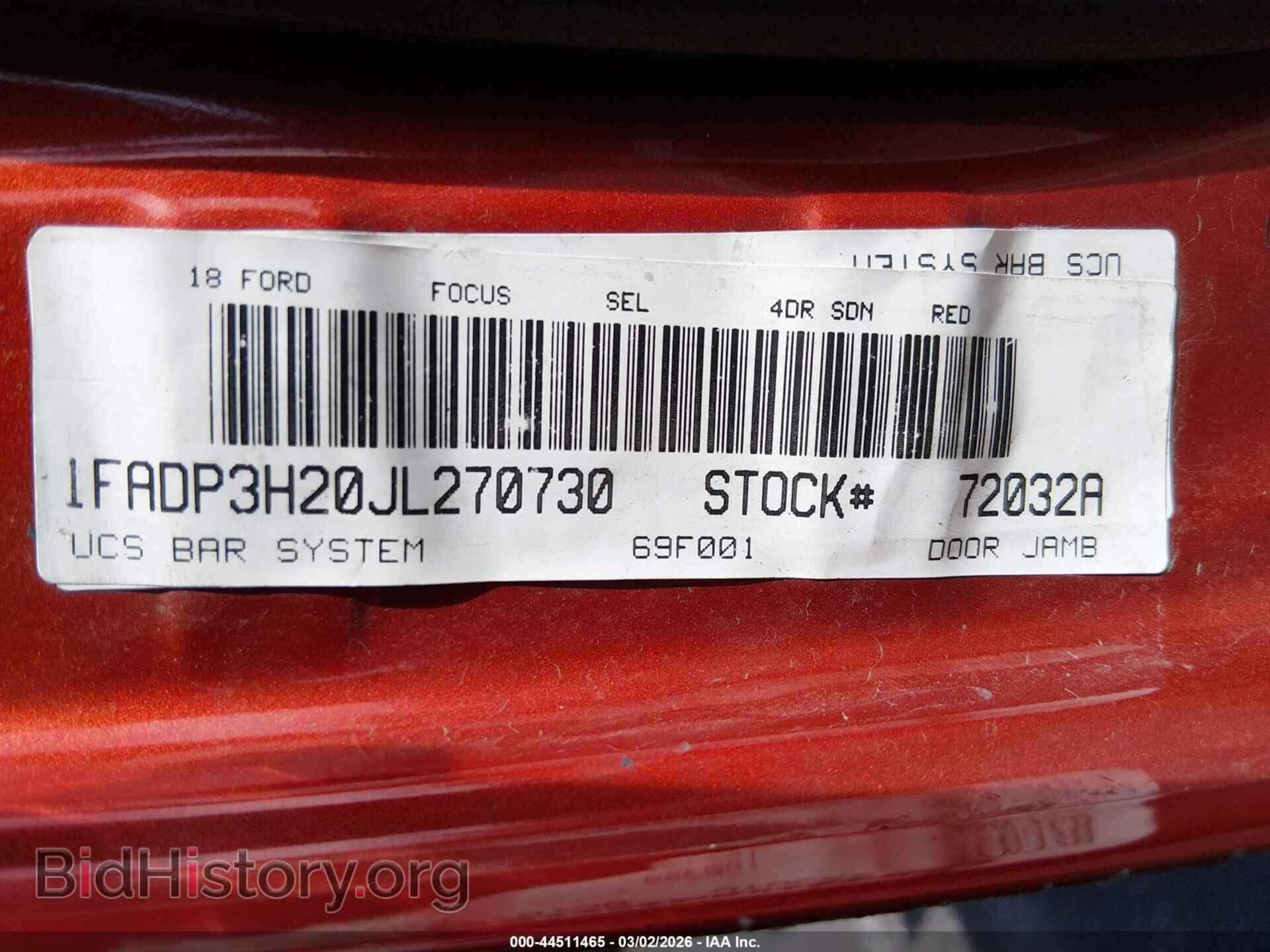 2018 FORD FOCUS - VIN: 1FADP3H20JL270730 - Фото 9