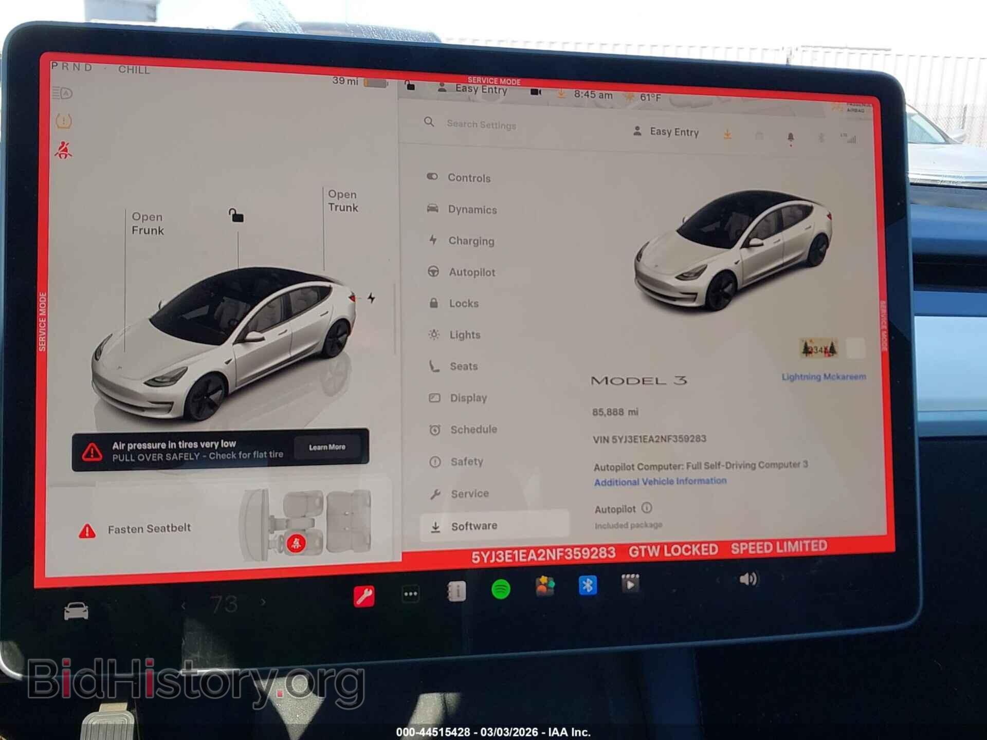 2022 TESLA MODEL 3 - VIN: 5YJ3E1EA2NF359283 - Фото 7