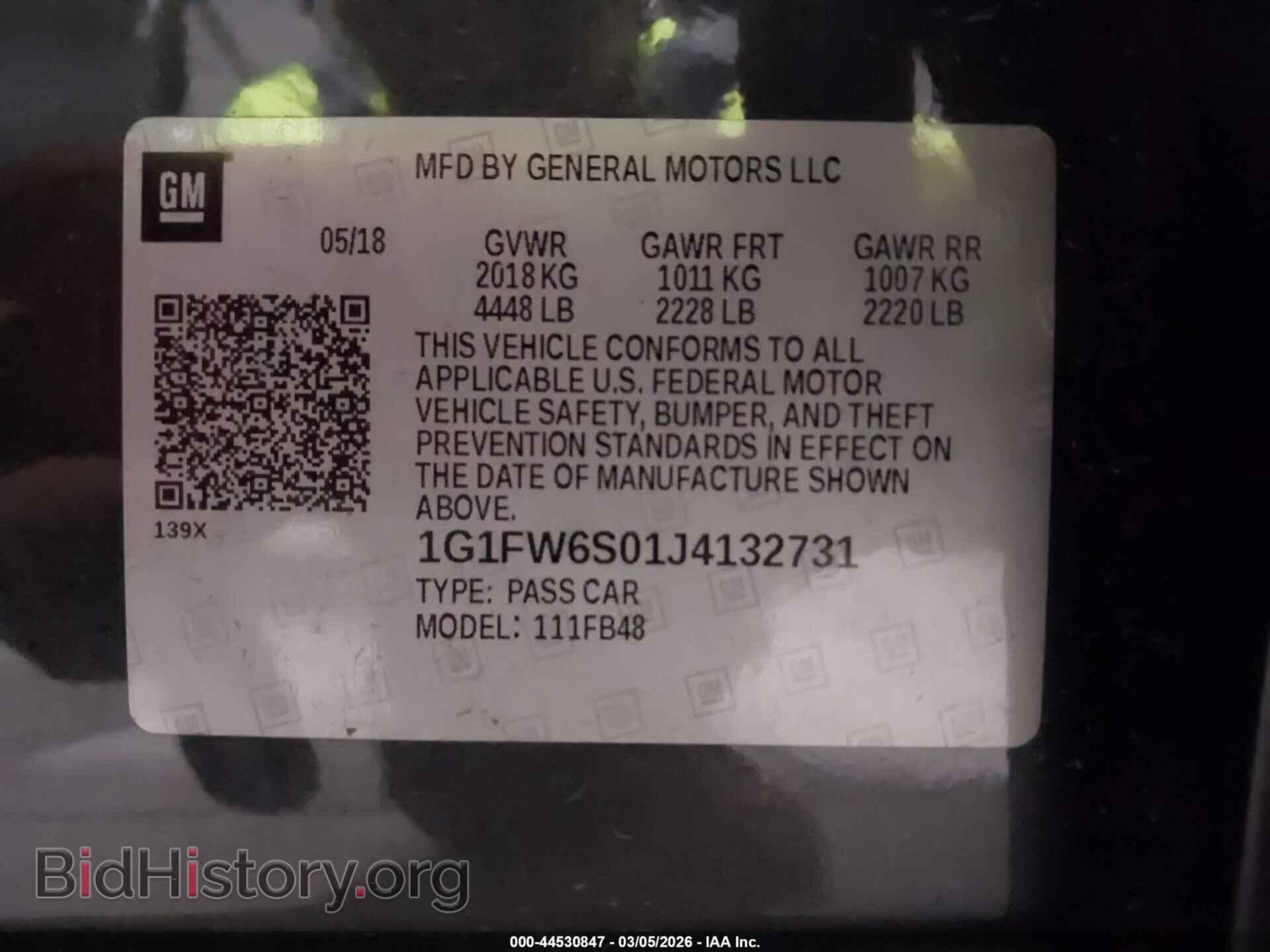 2018 CHEVROLET BOLT EV - VIN: 1G1FW6S01J4132731 - Фото 9
