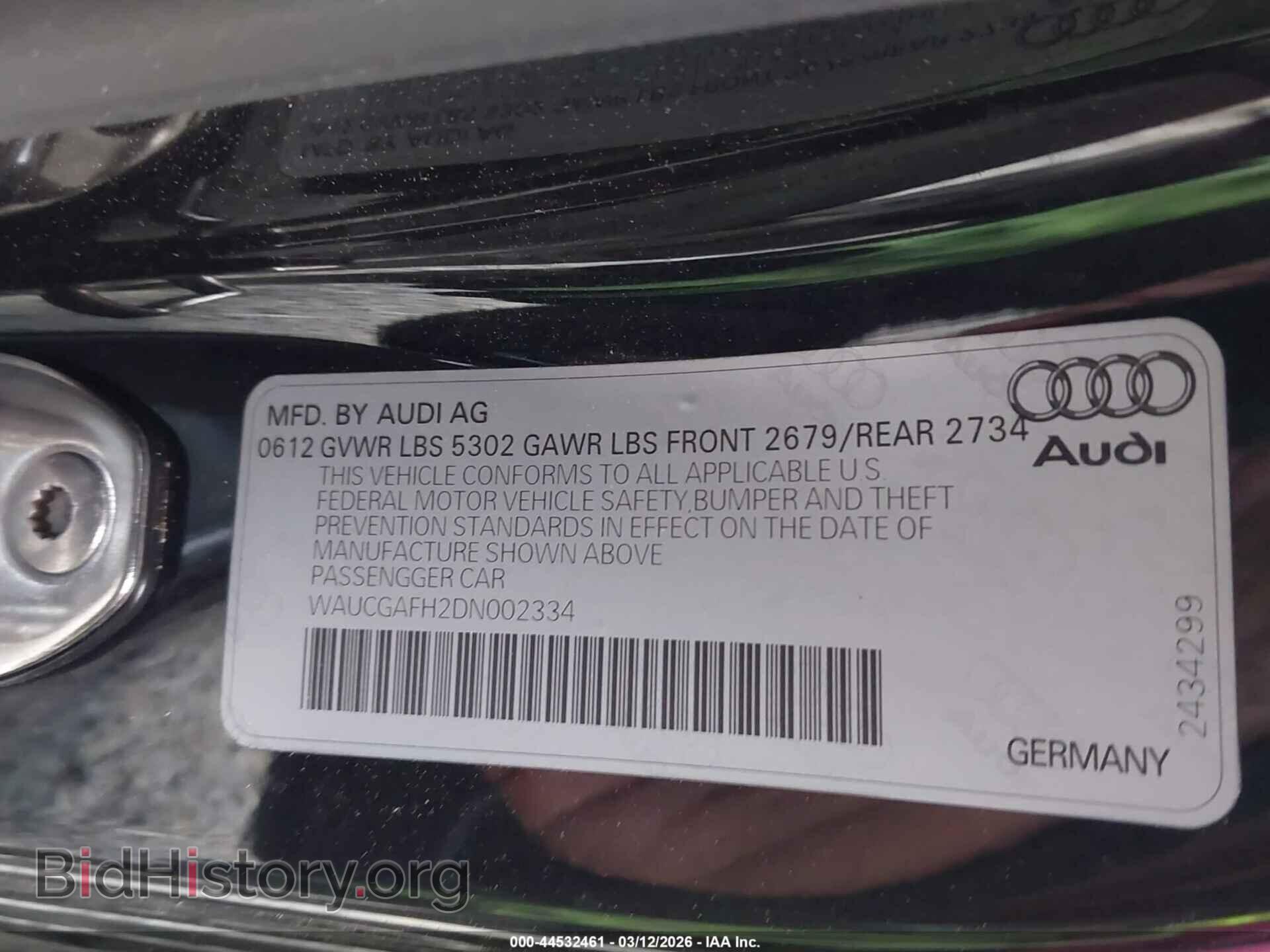 2013 AUDI S5 - VIN: WAUCGAFH2DN002334 - Фото 9