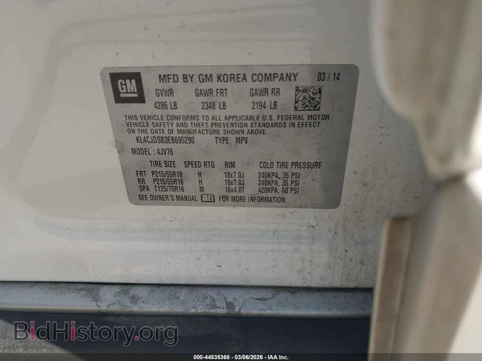 2014 BUICK ENCORE - VIN: KL4CJDSB3EB695290 - Photo 9