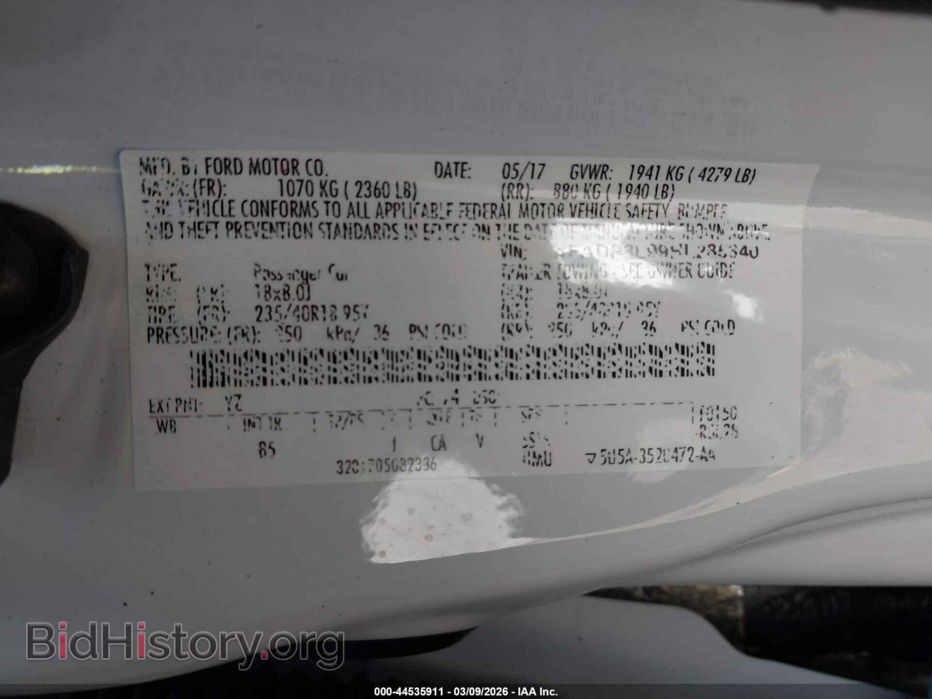 2017 FORD FOCUS ST - VIN: 1FADP3L99HL285340 - Фото 9
