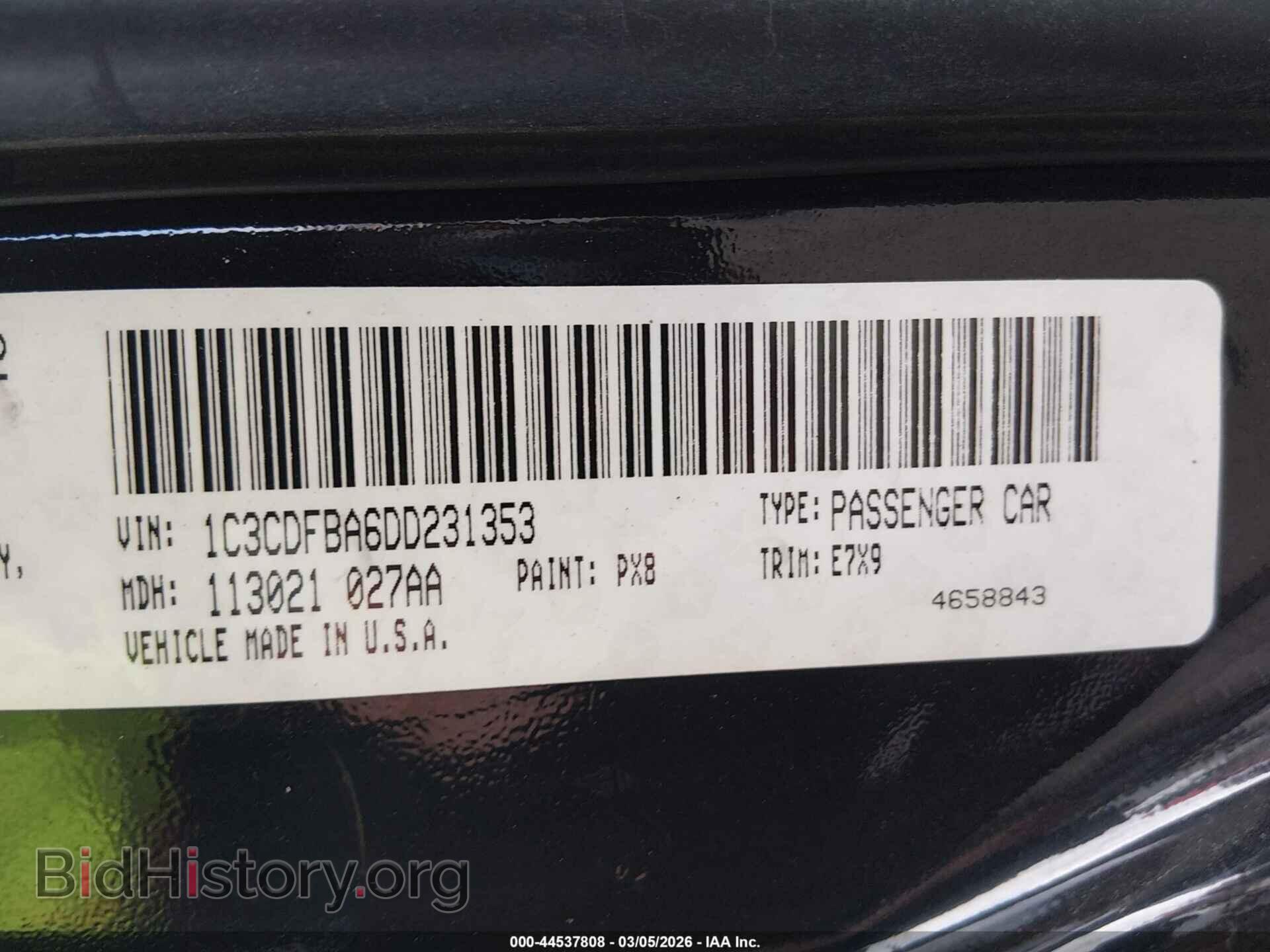 2013 DODGE DART - VIN: 1C3CDFBA6DD231353 - Фото 9