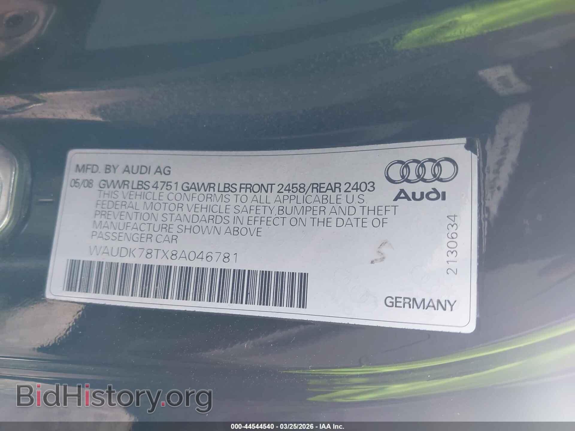 2011 AUDI A5 - VIN: WAUCFAFR1BA073878 - Фото 9