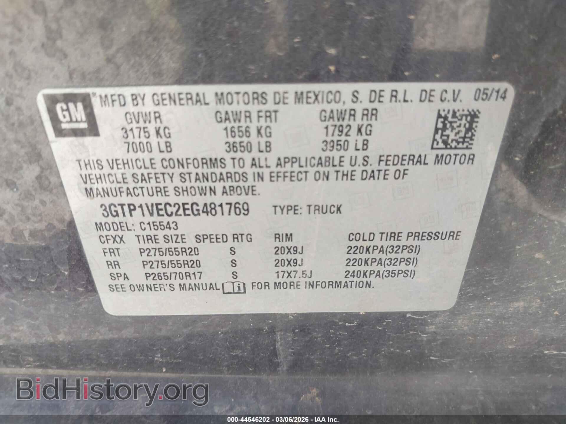 2014 GMC SIERRA 1500 - VIN: 3GTP1VEC2EG481769 - Photo 9