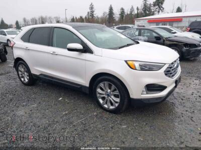 2019 Ford EDGE Titanium, белый — VIN 2FMPK4K93KBC11976, IAAI