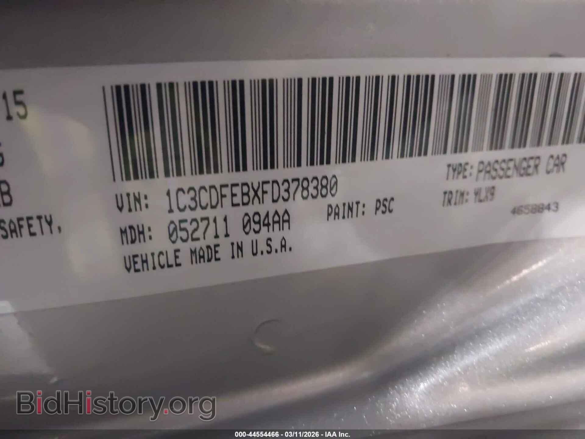 2015 DODGE DART - VIN: 1C3CDFEBXFD378380 - Photo 9