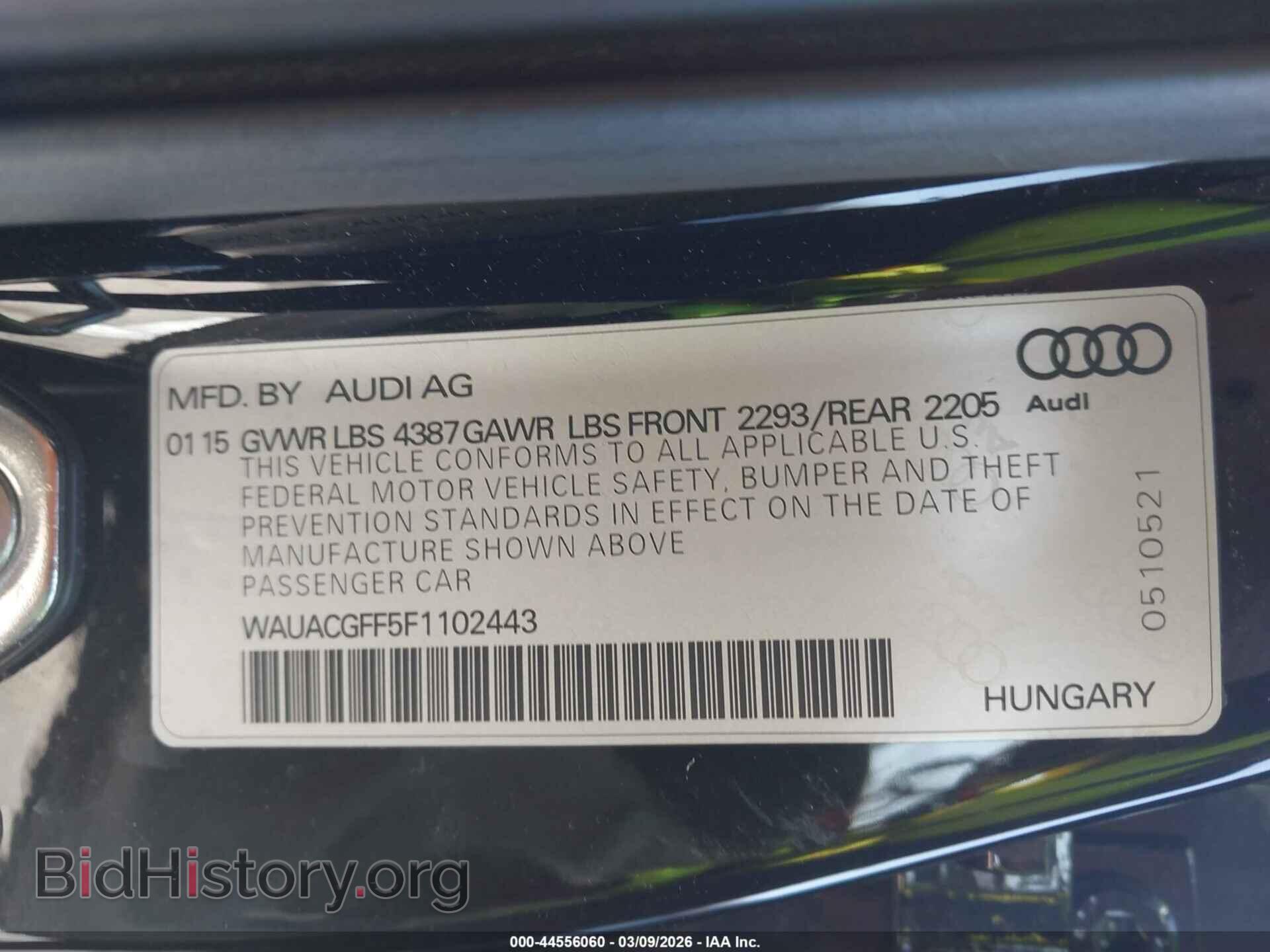 2015 AUDI A3 - VIN: WAUACGFF5F1102443 - Photo 9