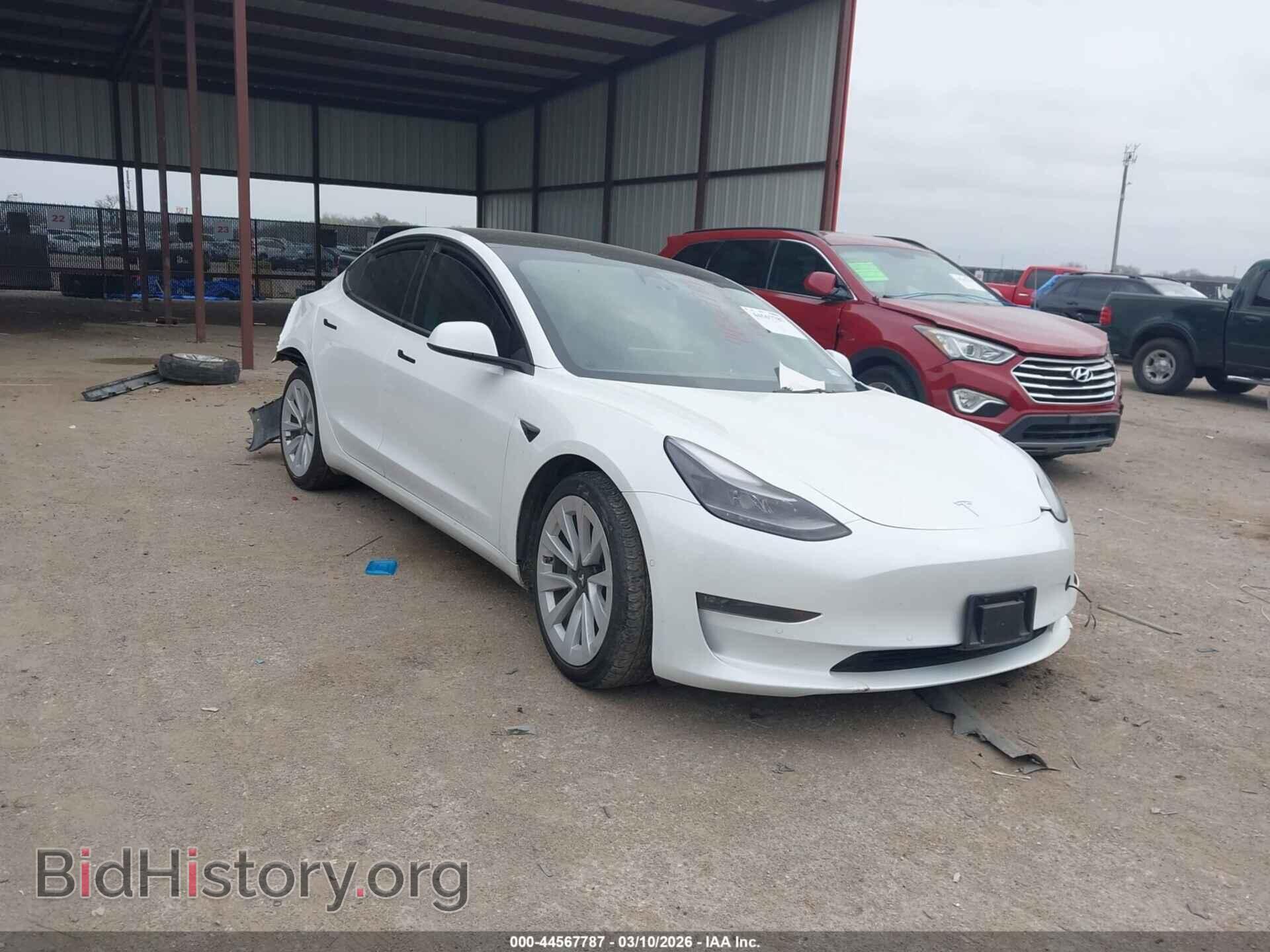 Photo 5YJ3E1EB5NF339053 - TESLA MODEL 3 2022