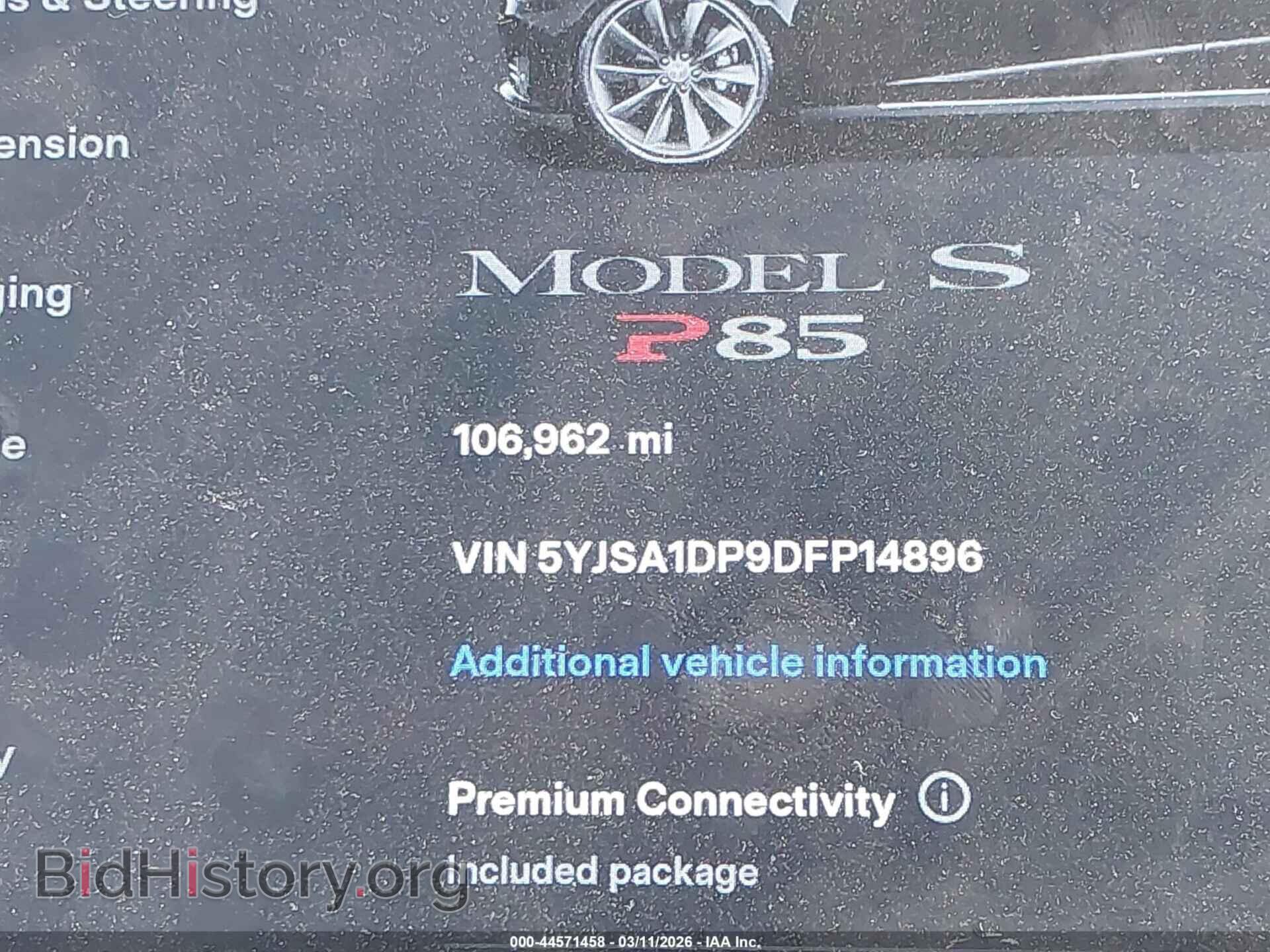 2013 TESLA MODEL S - VIN: 5YJSA1DP9DFP14896 - Photo 7