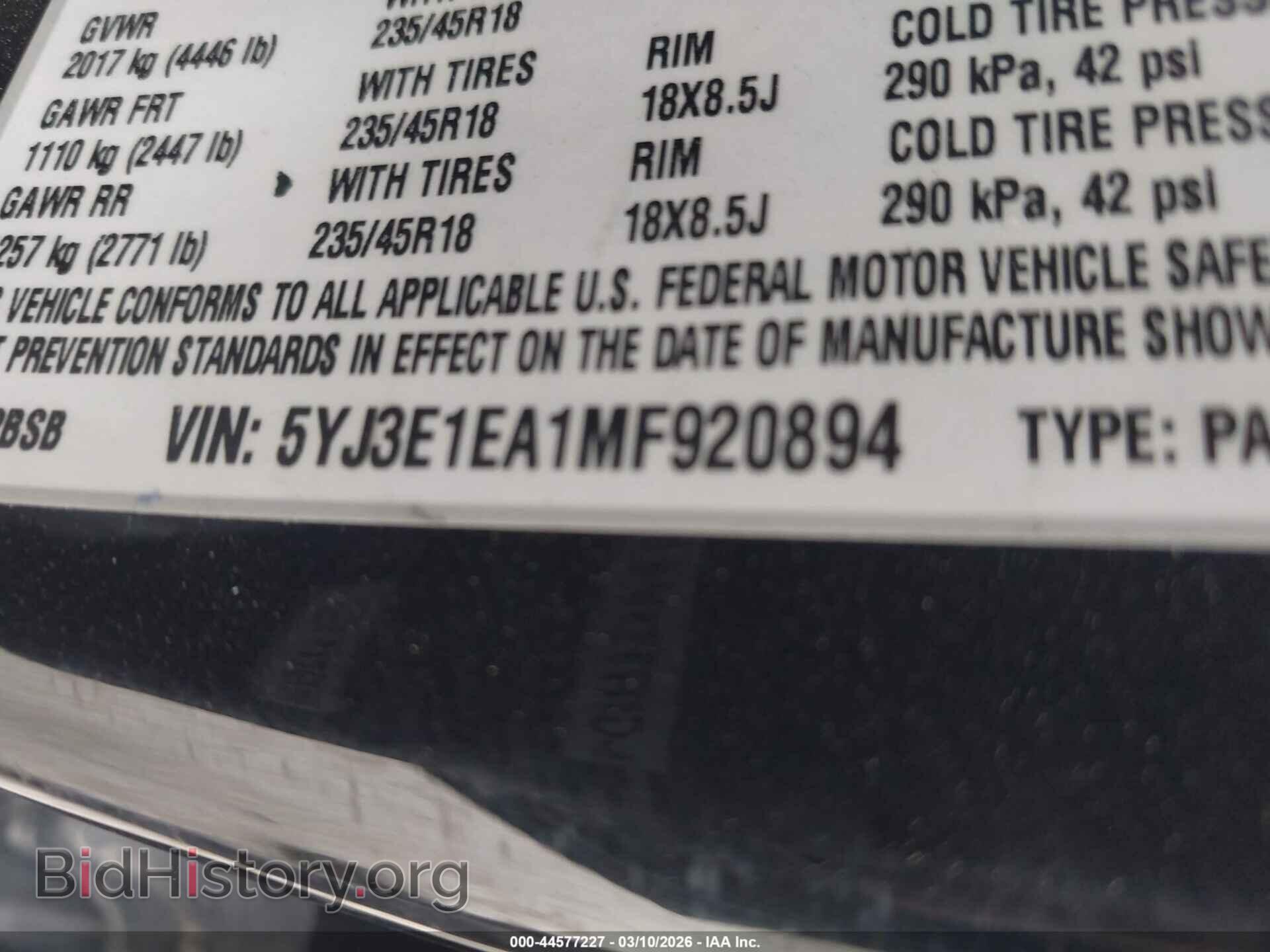 2021 TESLA MODEL 3 - VIN: 5YJ3E1EA1MF920894 - Фото 9