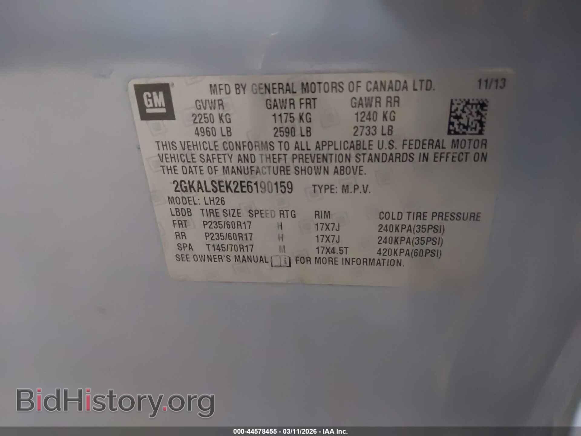 2014 GMC TERRAIN - VIN: 2GKALSEK2E6190159 - Фото 9
