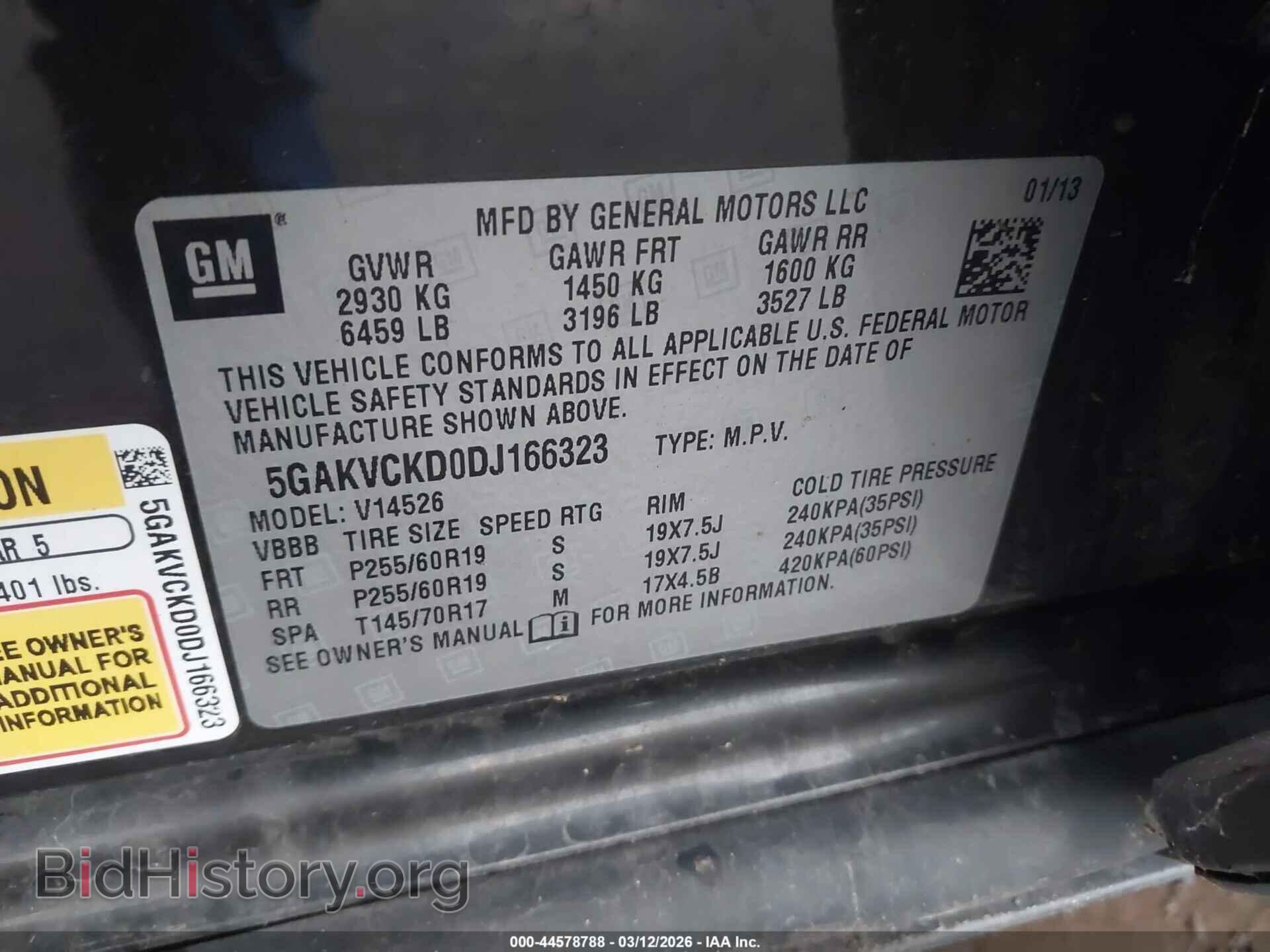 2013 BUICK ENCLAVE - VIN: 5GAKVCKD0DJ166323 - Photo 9