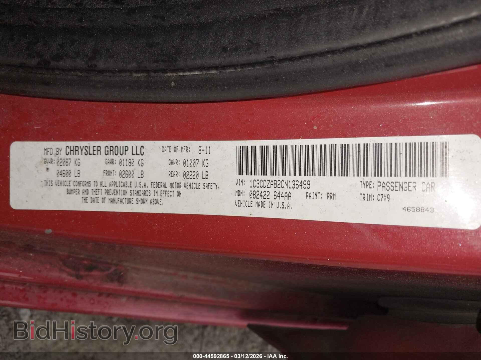 2012 DODGE AVENGER - VIN: 1C3CDZAB2CN136499 - Photo 9