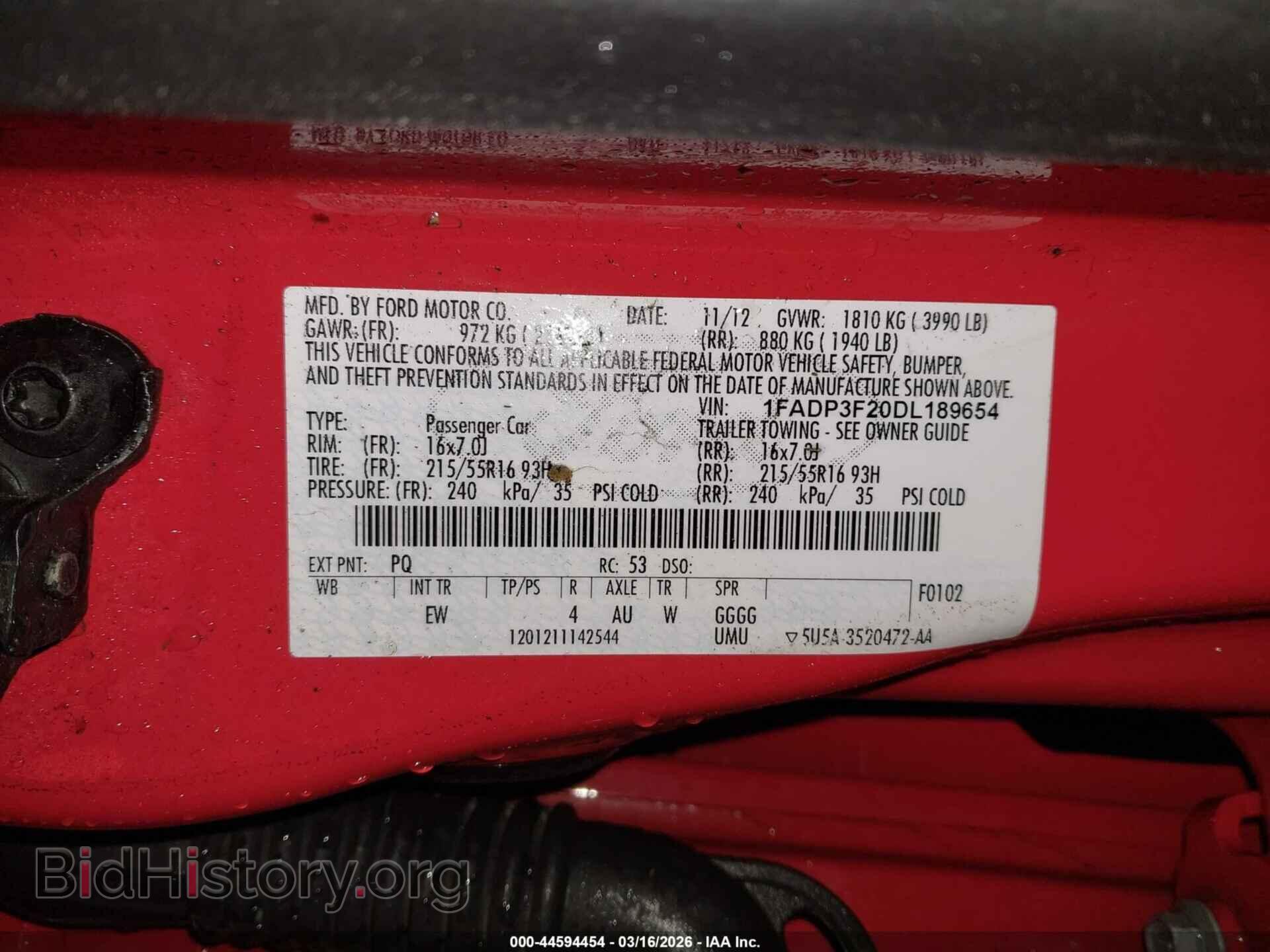 2013 FORD FOCUS - VIN: 1FADP3F20DL189654 - Photo 9