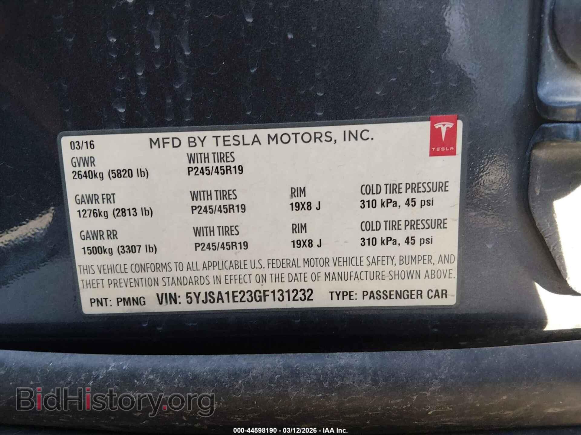 2016 TESLA MODEL S - VIN: 5YJSA1E23GF131232 - Photo 9