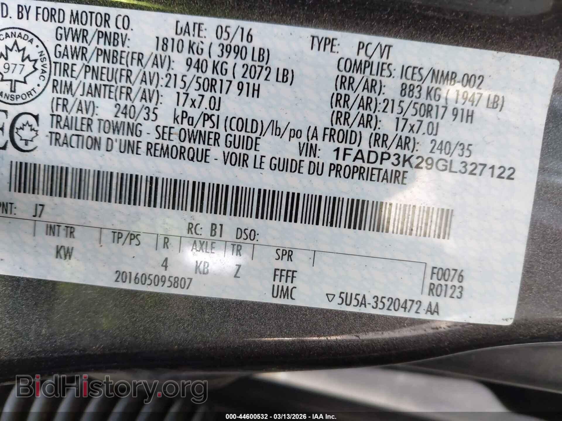 2016 FORD FOCUS - VIN: 1FADP3K29GL327122 - Photo 9
