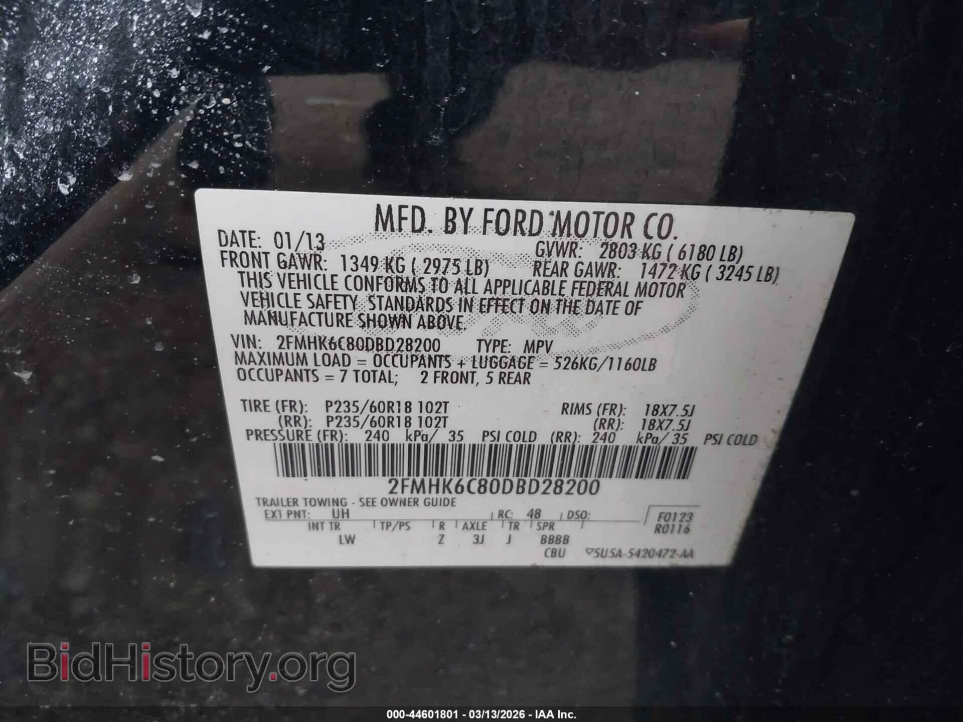 2013 FORD FLEX - VIN: 2FMHK6C80DBD28200 - Photo 9